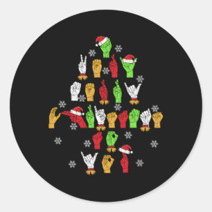 Asl American Sign Language Ronde Sticker