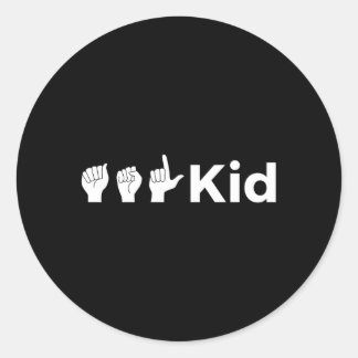 Asl American Sign Language Ronde Sticker