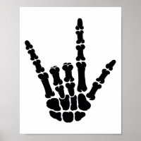 ASL Amerikaanse Gebarentaal I Love You Skeleton Ha