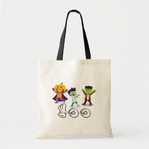 ASL Boo Costumed Halloween Kinderen Tote Bag