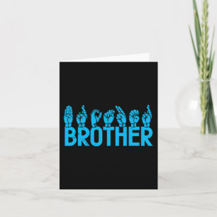 ASL Brother American Sign Language Deaf Awareness Kaart