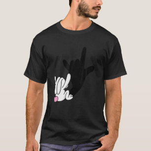 ASL Bunny Reflection I hou van je handgebarentaal T-shirt