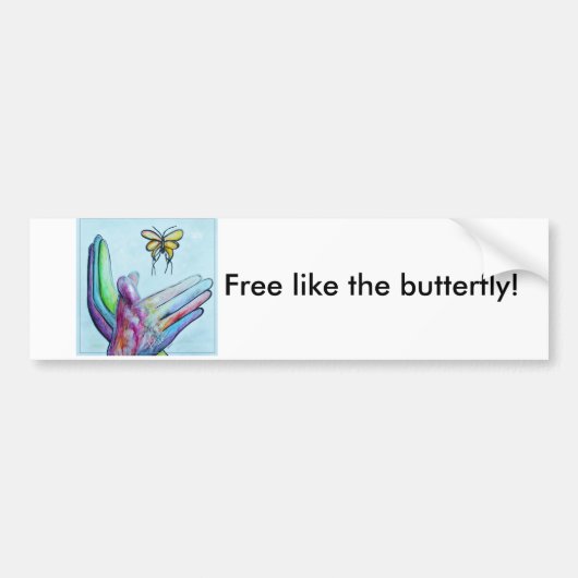 ASL Butterfly Bumpersticker (Voorkant)