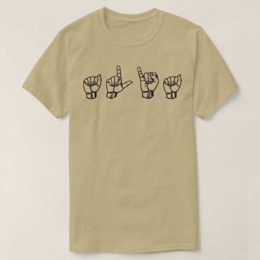 ASL-cadeautje Alia Name Hand Sign Language genaamd T-shirt (Design voorkant)