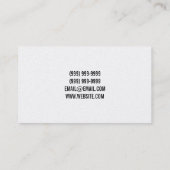 ASL, Carte de visite de langue des signes (Dos)