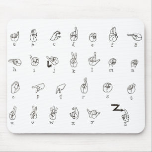 ASL Chart Mousepad Muismat