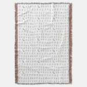 ASL Chart Throw Blanket Deken (Voorkant Verticaal)