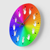 ASL Clock Rainbow Color Wheel Grote Klok (Hoek)