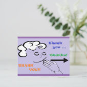 ASL Dank je! Briefkaart (Staand voorkant)