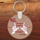 ASL De mooiste taal Sleutelhanger (Voorkant)