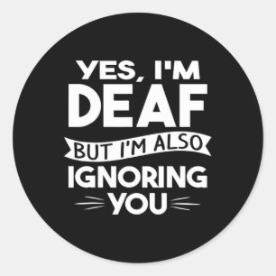ASL Deaf Awareness Hoorverlies Dove Cultuur en S Ronde Sticker