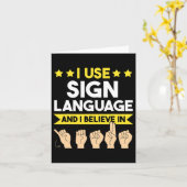 ASL dove bewustzijn en gebarentaal Kaart (Gele Bloem)