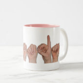 ASL Fingerorthographié Nom Coffee Mug (Devant droit)