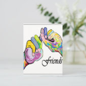 ASL Friends Briefkaart (Staand voorkant)