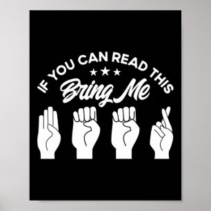 Asl Gebarentaal Breng Me Bier Dove  Poster