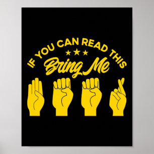 ASL Gebarentaal Bring Me Beer Deaf 1 Poster