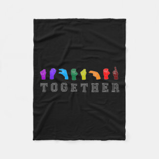 Asl Gebarentaal Handgebaren Lgbt Bewustzijn  Fleece Deken
