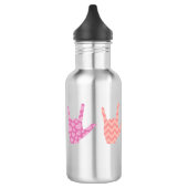 ASL Gebarentaal Ik hou van je met Patterns Design Waterfles (Links)