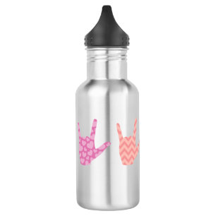 ASL Gebarentaal Ik hou van je met Patterns Design Waterfles