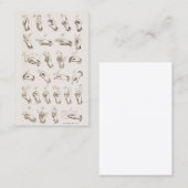  ASL Gebarentaal Inleiding Visitekaartje (Voorkant / Achterkant)