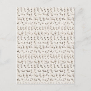 ASL Gebarentaal Kerstcadeau Briefkaart