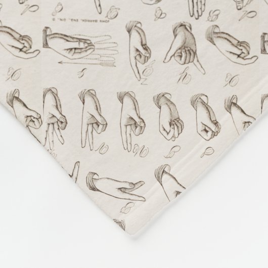  ASL Gebarentaal Kerstcadeau Fleece Deken (Hoek)