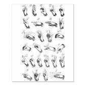 ASL Gebarentaal Kerstcadeau Rubberstempel (Afrduk)