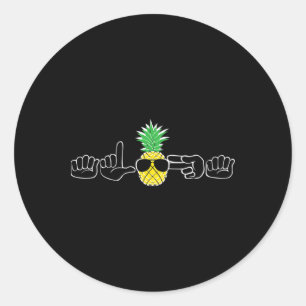 Asl Gebarentaal Kleren Strand Dove Gebarentaal Bew Ronde Sticker