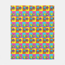 ASL Gebarentaal Pixel Love Pop Fleece Deken