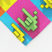 ASL Gebarentaal Pixel Love Pop Fleece Deken (Hoek)