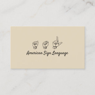 ASL, gebarentaal, vertaler, Visitekaartje