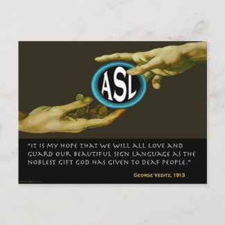ASL : Gods geschenk aan dove mensen Briefkaart