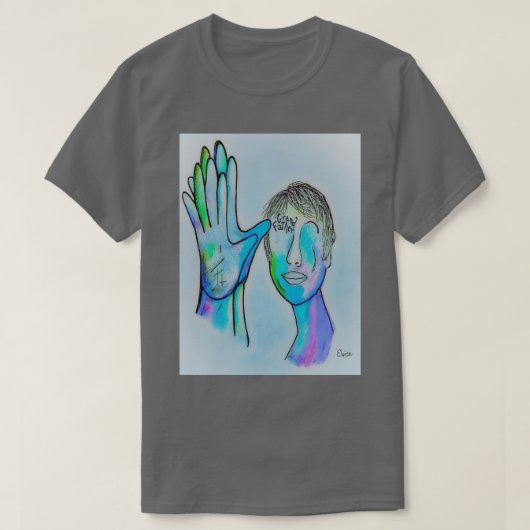 ASL Grandfather in Blue Overtones T-shirt (Design voorkant)