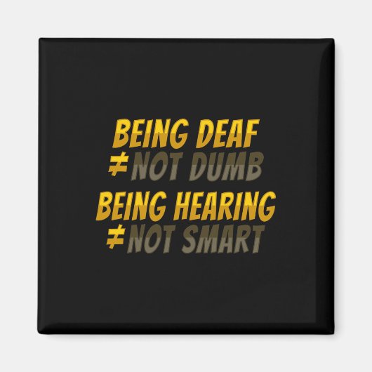 Asl Hand Gesture Deaf Hearing Loss Awareness 6 Magneet (Voorkant)