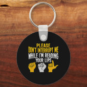 ASL Handgebaar Doof Gehoorverlies Bewustzijn 9 Sleutelhanger (Voorkant)