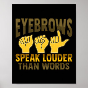 Asl-handgebaar dove gehoorverlies bewustzijn 5 poster