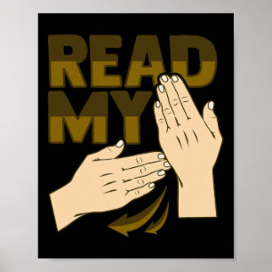 Asl-handgebaar dove slechthorendheid bewustzijn 12 poster