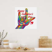ASL Happy Valentijnsdag Poster (Keuken)