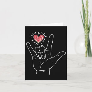 Asl Hart Ik Hou Van Jou Hand Gebarentaal Valentijn Kaart