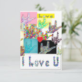 ASL I hou van je Medley Bedankkaart (Staand voorkant)