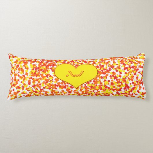 ASL-I houdt van je met hart van Shirley Taylor Lichaamskussen (Voorkant)