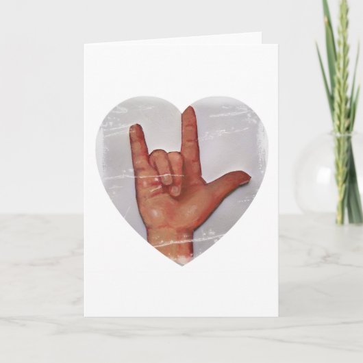 ASL "I HOUDT VAN U" SHAPE VAN HET HART #2 KAART (Voorkant)