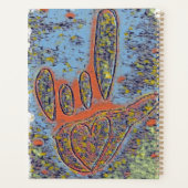 ASL I Love You Contemual in Blue Planner (Achterkant)