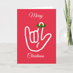 ASL I Love You Kerstcard Kaart