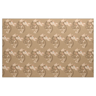 ASL I Love You Monkey Patterned Fabric Stof