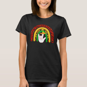 Asl I Love You Regenboog Gebarentaal Cinco de Mayo T-shirt