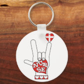 ASL I Love You Sign Language - HAND HEART NURY Sleutelhanger (Voorkant)