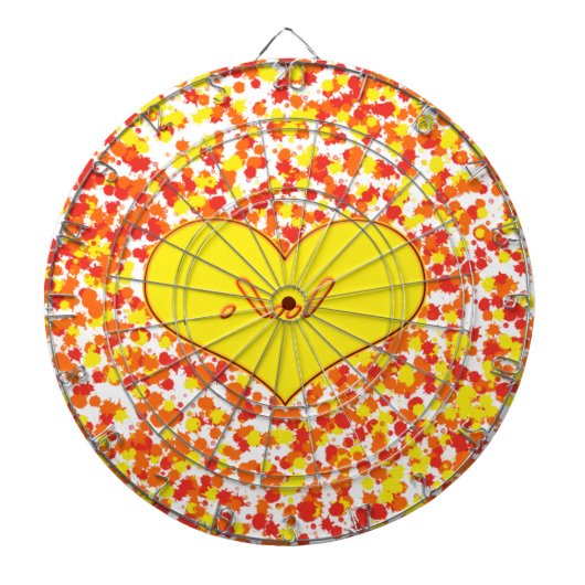 ASL-I Love You with Heart by Shirley Taylor Dartbord (Voorkant)