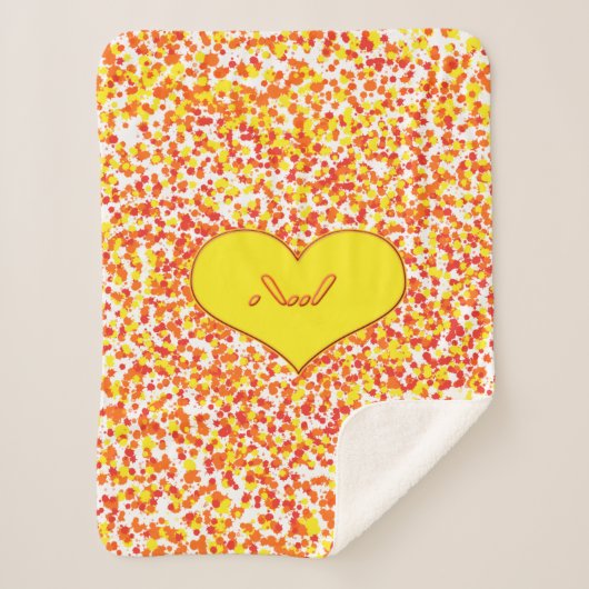 ASL-I Love You with Heart by Shirley Taylor Sherpa Deken (Voorkant)