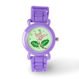 ASL Ik hou van je bloem horloge
